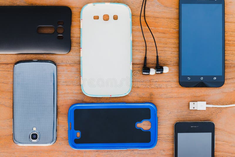 Cell phone and accessories stock photo. Image of business - 66855586