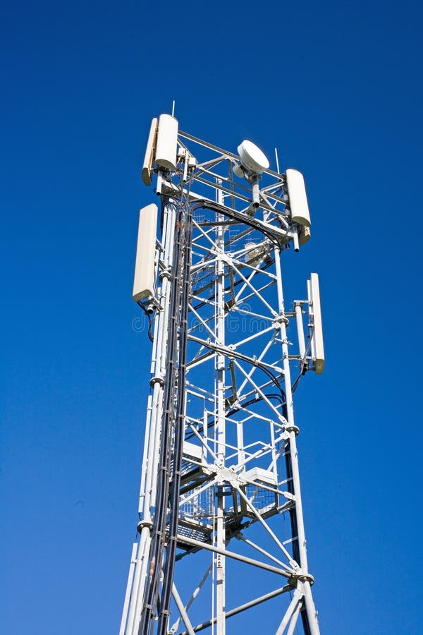 A cell phone antenna tower used for GSM, GPRS and 3G (UMTS)