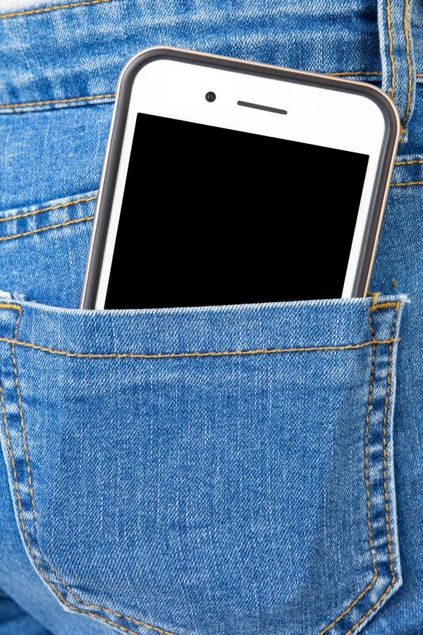 Cell Phone in Back Pocket of Girl S Jeans Stock Image - Image of back ...