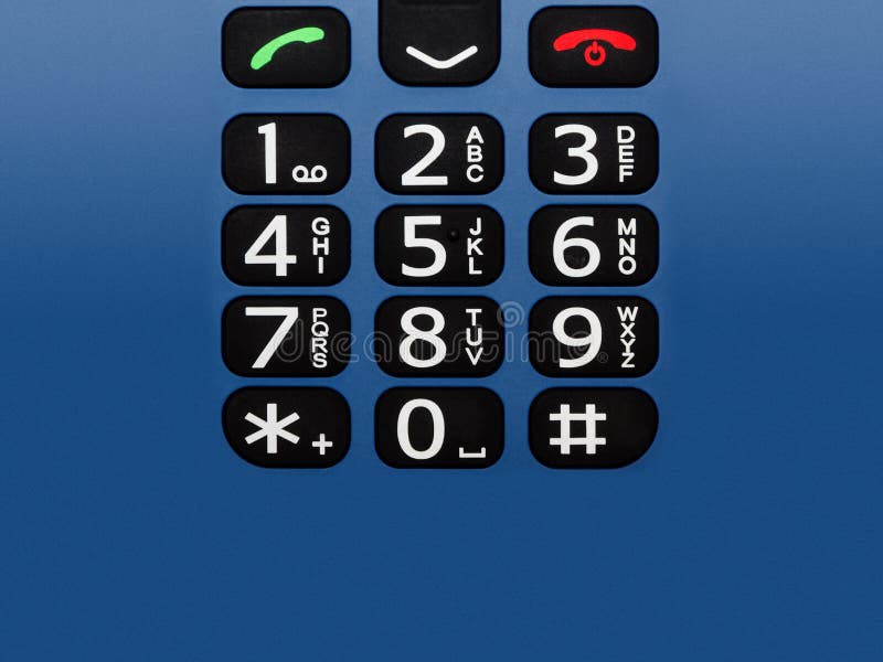 Mobile phone buttons on blue background. Mobile phone buttons on blue background