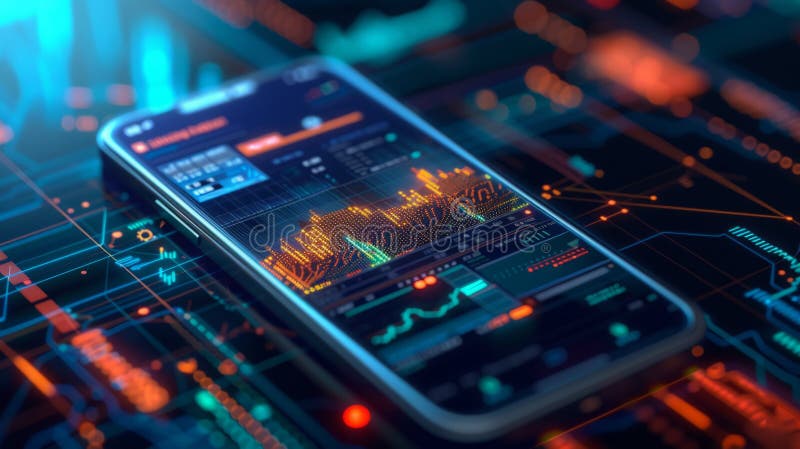 Cell Phone on Computer Screen stock photos