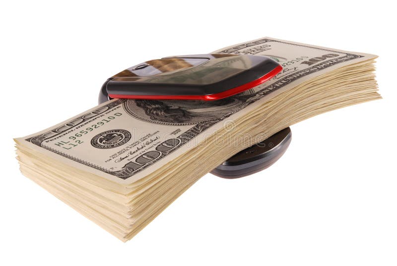 Cell phone and dollars stock image. Image of business 17430379