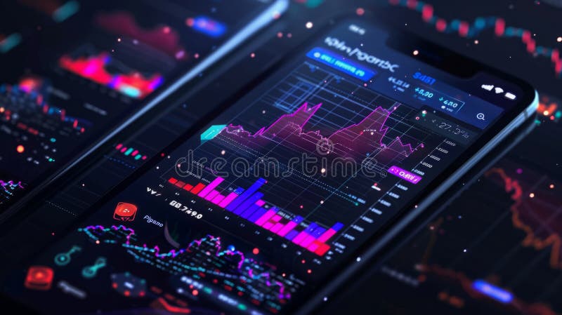 Vibrant Display on Cell Phone royalty free stock images