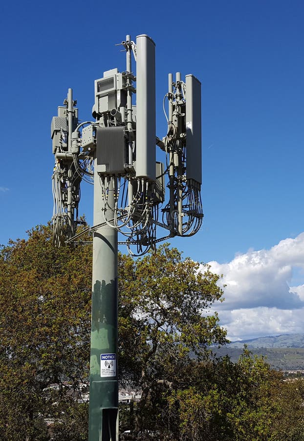 Cell tower in California stock photo. Image of phone 113101174