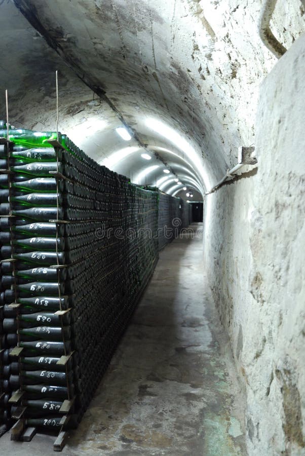 Cellar of Crimean winery on the inside.