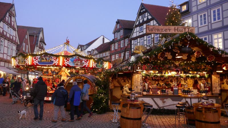 Celle, Germany, Europe, December 4, 2018: Christmas Market in the ...