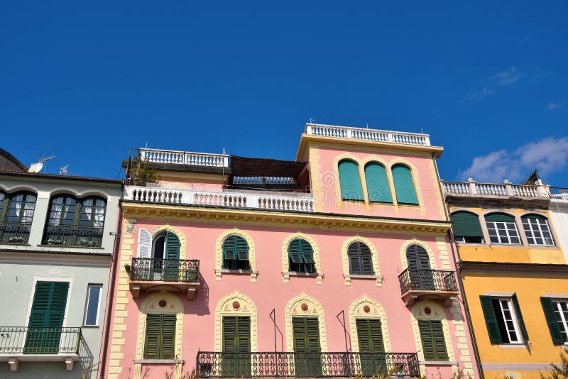 Historic Ligurian houses Celle Ligure Italy. Historic Ligurian houses Celle Ligure Italy