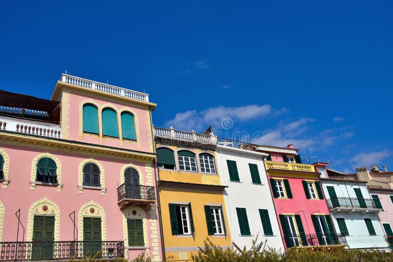 Historic Ligurian houses Celle Ligure Italy. Historic Ligurian houses Celle Ligure Italy