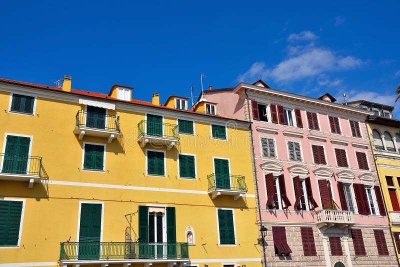 Historic Ligurian houses Celle Ligure Italy. Historic Ligurian houses Celle Ligure Italy