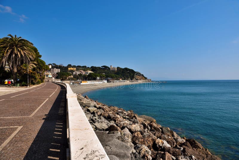 Panorama and promenade of Celle ligure Italy. Panorama and promenade of Celle ligure Italy