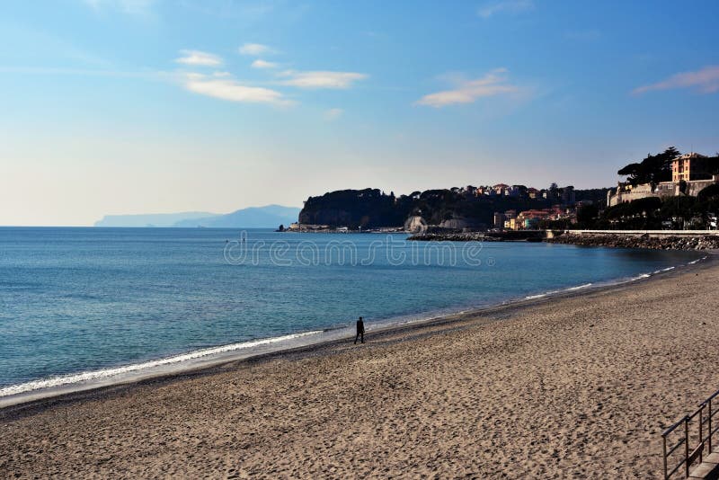 Panorama and beach of Celle Ligure Italy. Panorama and beach of Celle Ligure Italy