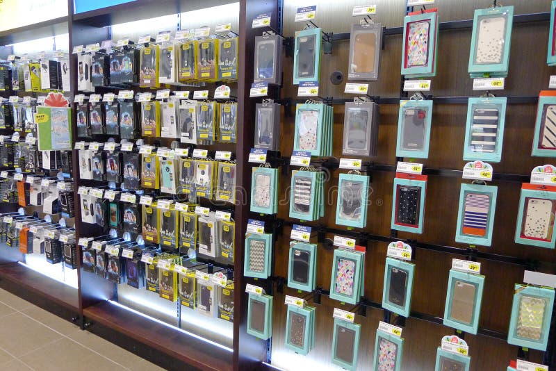Cellphone Case Store editorial stock image. Image of interior 88587754