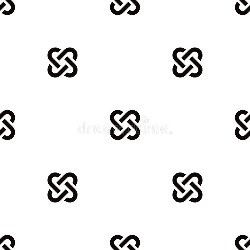 Irish vector seamless pattern with Celtic design - St Patrick\'s Day celebration in Ireland stock illustration