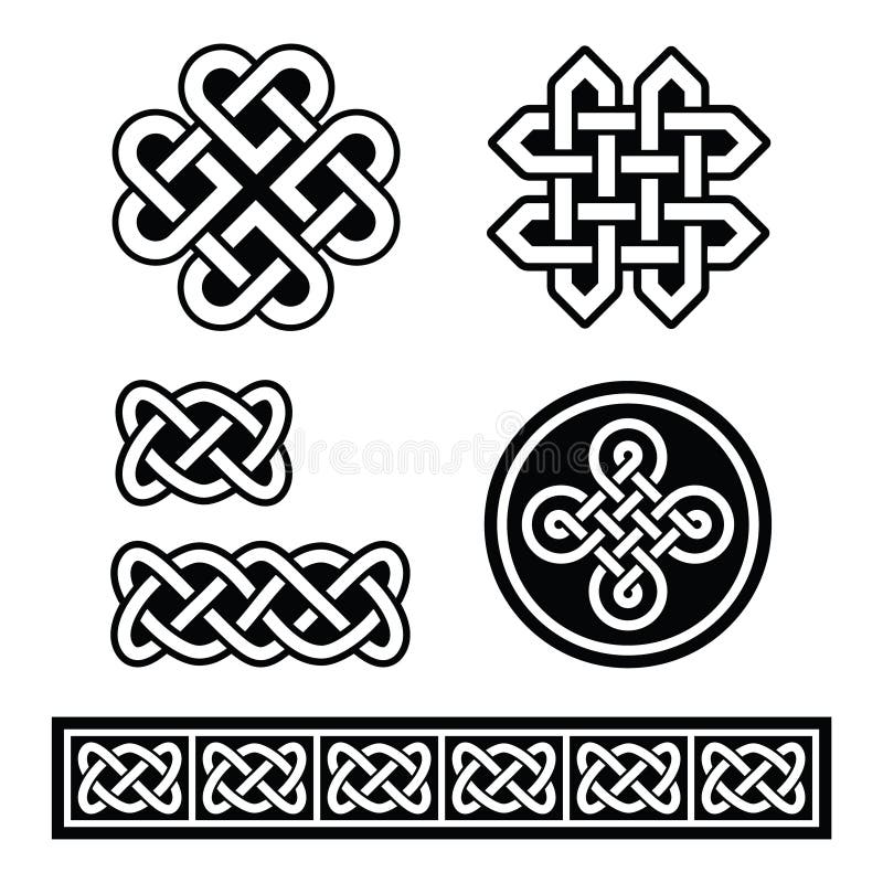 Celtic Irish patterns and braids - royalty free illustration Celtic Irish patterns and braids - royalty free illustration