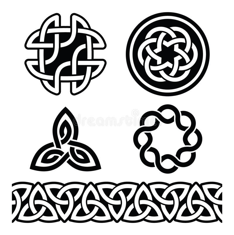 Celtic Irish patterns and knots - , St Patrick's Day royalty free illustration