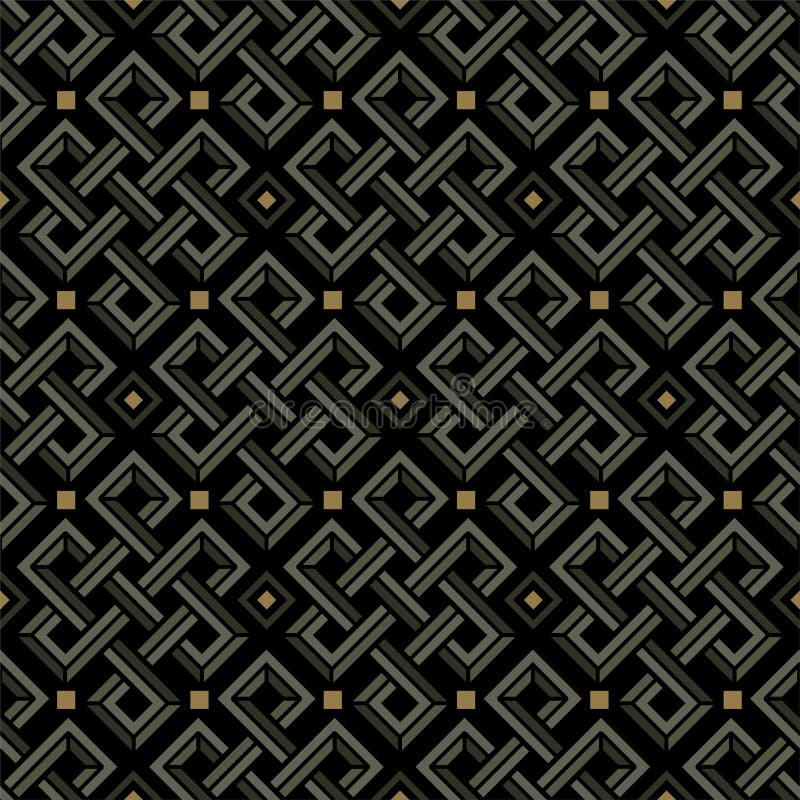 Download Celtic Knot Vector 3d Seamless Pattern Of Rectangular Shapes Stock Vector - Illustration of ...