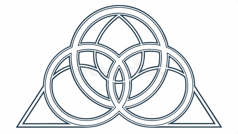 Celtic knot symbol (Trinity Knot). jpg representing interconnectedness and design vector Generative AI stock illustration