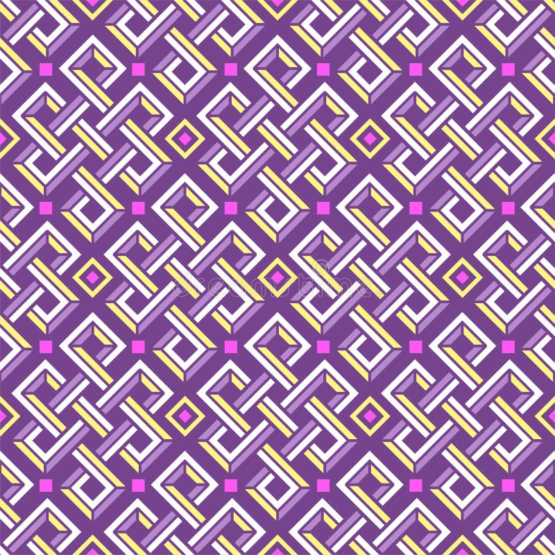 Download Celtic Knot Vector 3d Seamless Pattern Of Rectangular Shapes Stock Vector - Illustration of ...