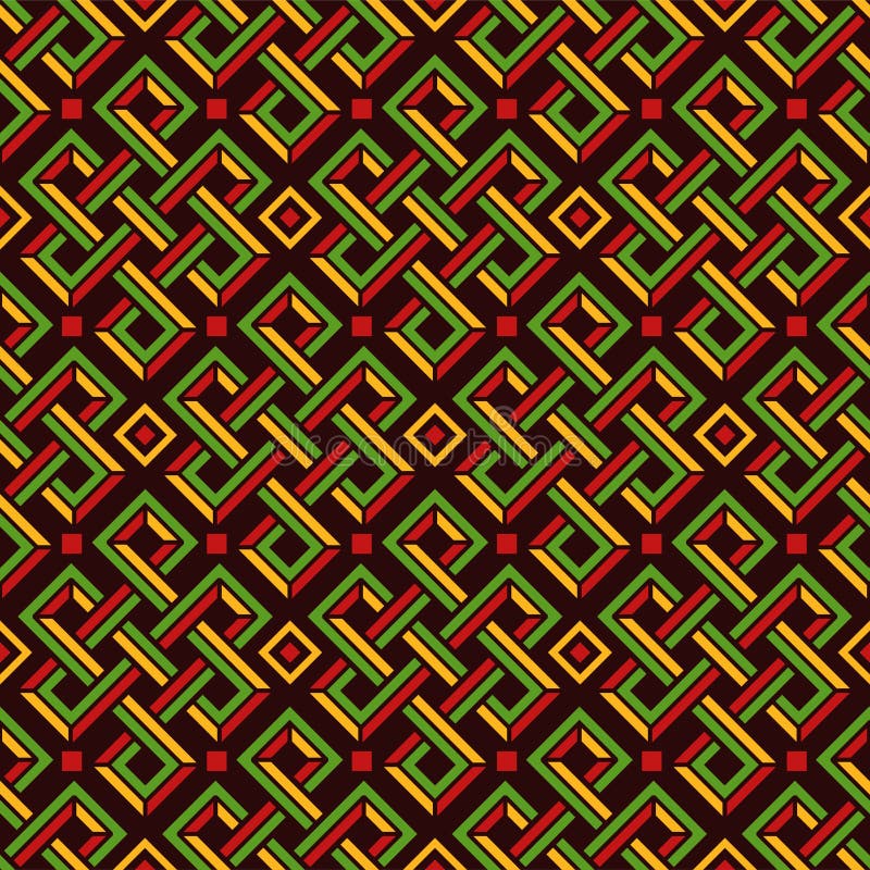 Download Celtic Knot Vector 3d Seamless Pattern Of Rectangular Shapes Stock Vector - Illustration of ...