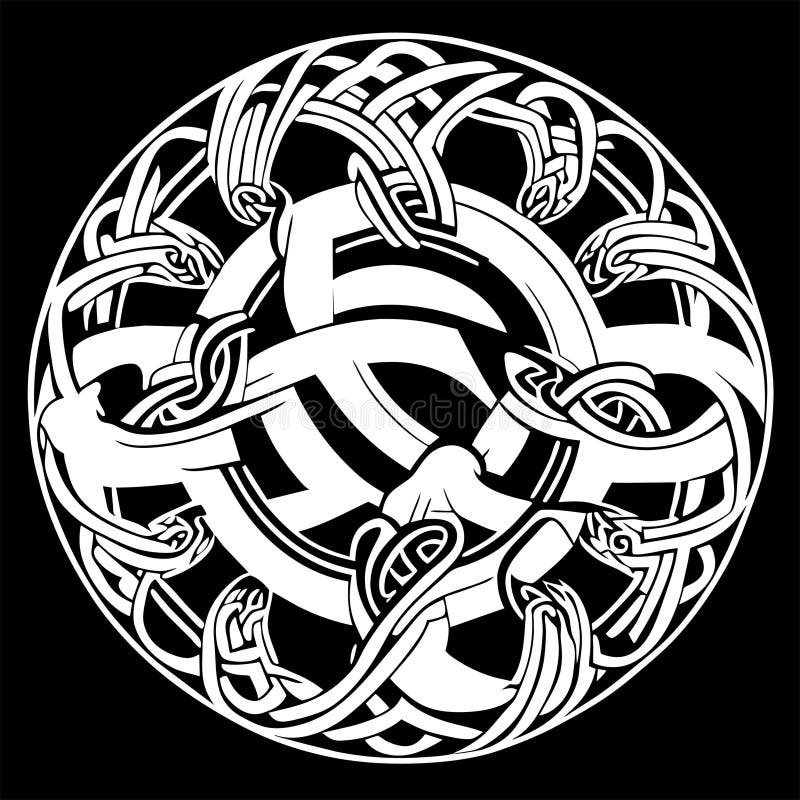 Celtic Knot. Vector Illustration. Isolated on Black Stock Vector ...