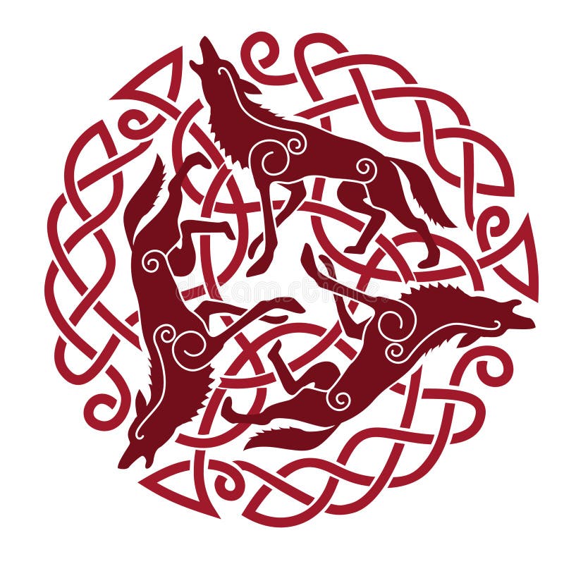 Celtic ornament with horses