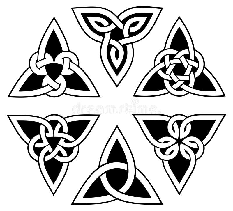 Celtic trinity knot set stock vector. Illustration of line 70936056