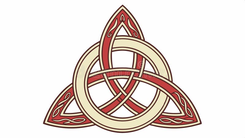 Celtic trinity knot symbol, ancient symbol and intricate design art vector design Generative AI stock illustration
