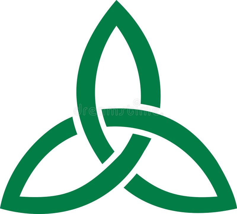 Celtic triple knot triquetras stock illustration