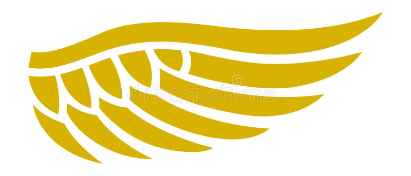 Celtic Wing Symbol. Golden Bird Feathers Stencil Stock Vector ...