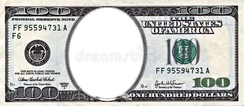 Cem dólares de conta com um furo no centro com trajeto de grampeamento imagem de stock royalty free Cem dólares de conta com um furo no centro com trajeto de grampeamento imagem de stock royalty free