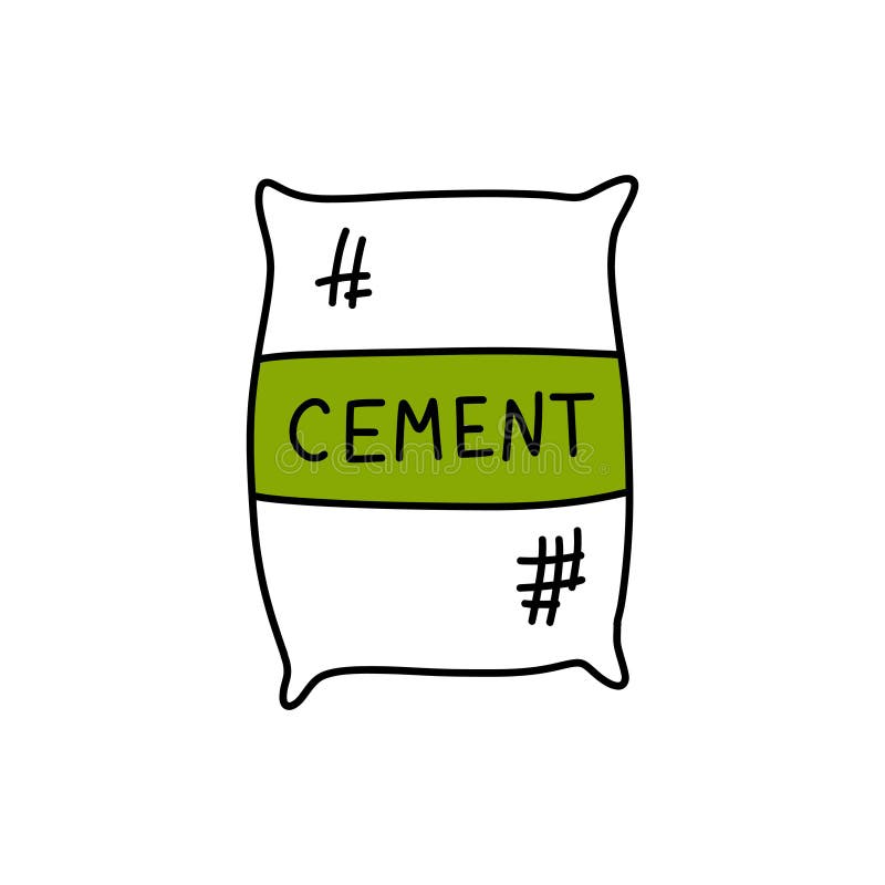 Cement bag stock illustration. Illustration of equipment - 54614375