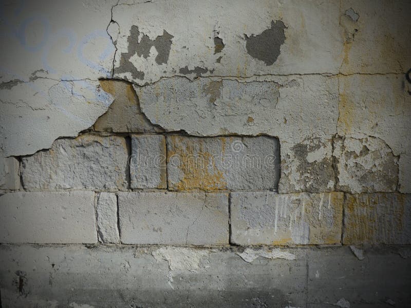 Cement Brick Wall with Paint Stock Image - Image of brick, shabby: 88770295