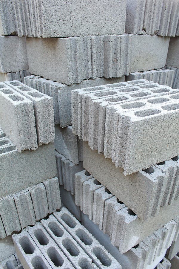 Cement bricks stock image. Image of gray, textured, industrial - 34691997