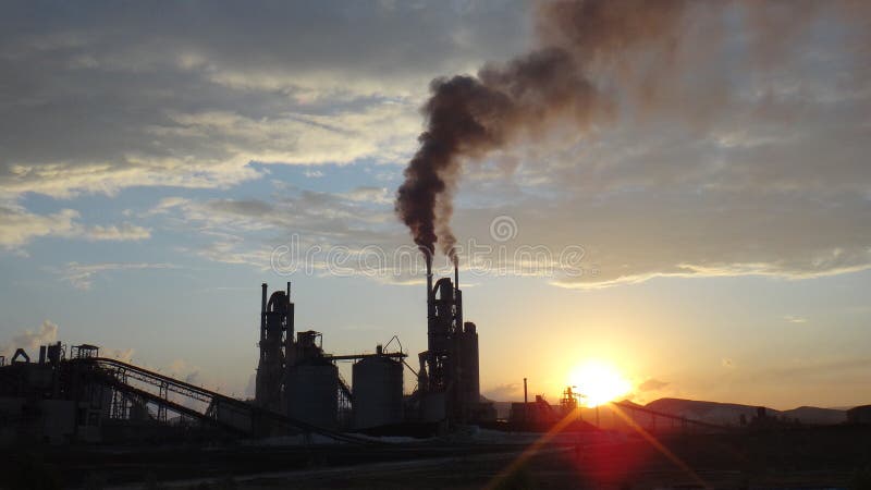 Cement Factories in the Middle East Stock Image - Image of dancingn