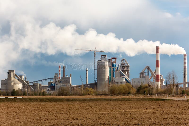 Cement Factory Building Plant Pipe Stock Photo Image of manufacture