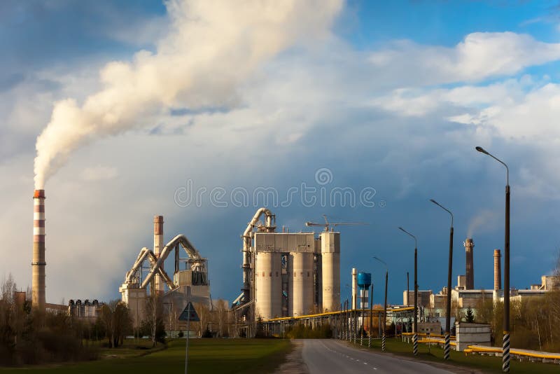 Cement Factory Building Plant Pipe Stock Photo Image of manufacture