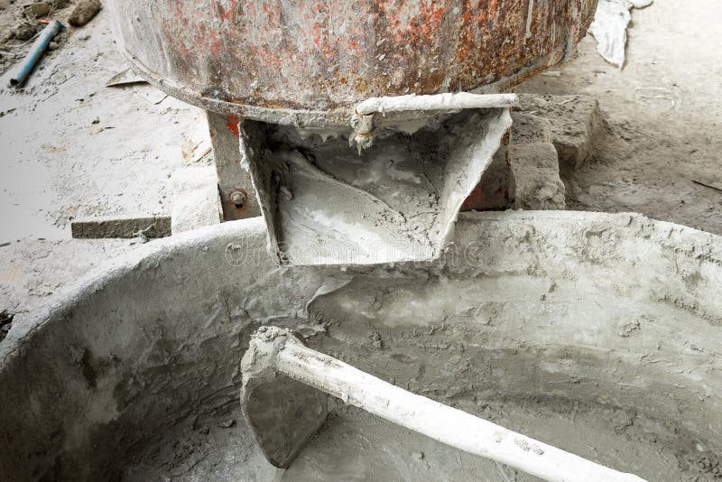 Cement mix stock photo. Image of sand, gravel, mixer - 94807516