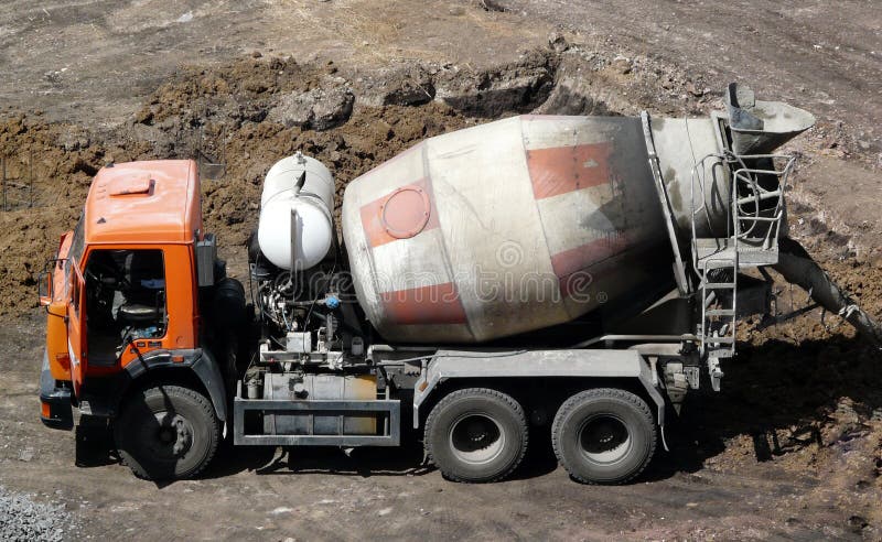 Cement mixer truck stock photo. Image of exposure, horizontal - 27979384