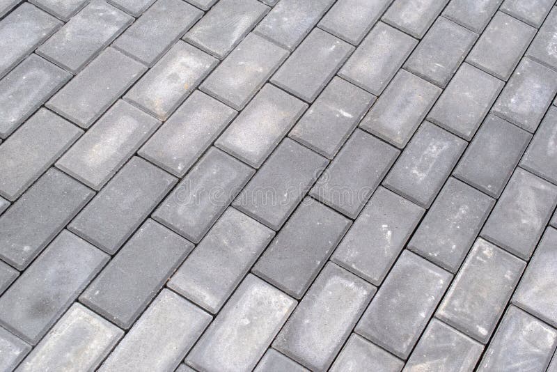 Cement Paving Stones Laid Diagonally Stock Photo Image of street