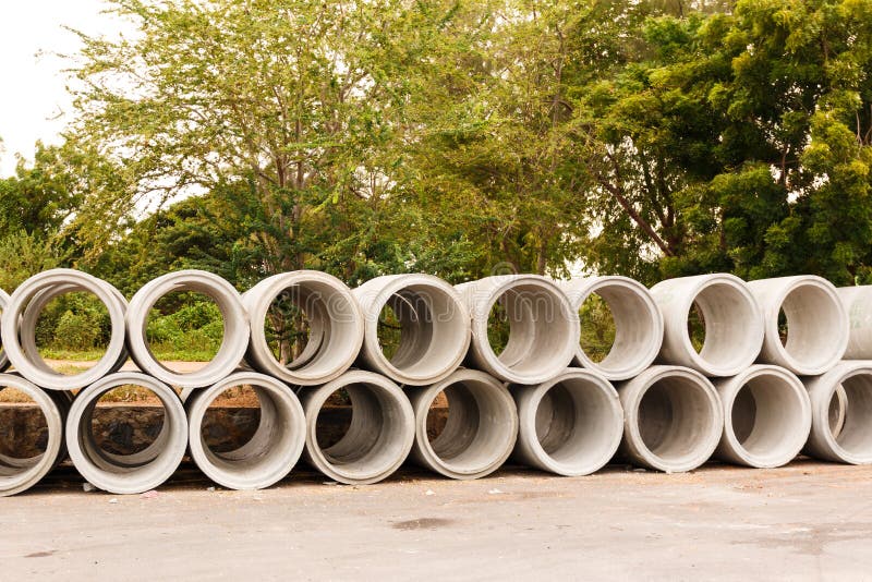 Cement pipe stock image. Image of repair, piled, irrigation 43485585