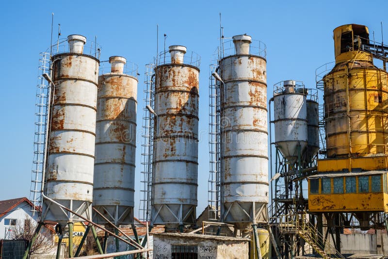 Cement Plant Factory Manufacturing Stock Photo - Image of facility