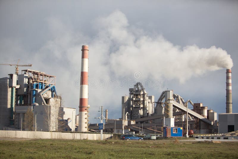 Cement Factory Building Plant Pipe Stock Photo Image of manufacture