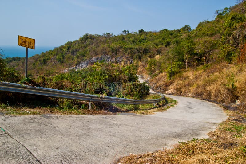 Cement road on hill