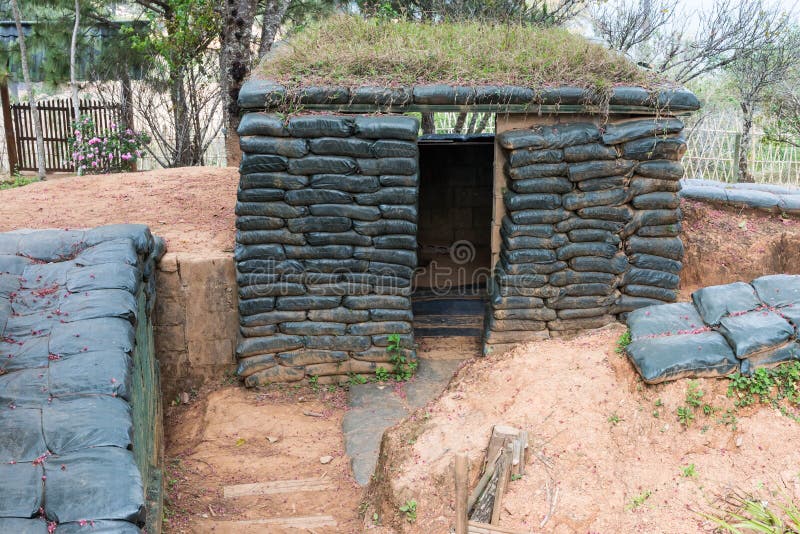 Sandbag Bunker Old Military Bunker Base Stock Photo 414239947