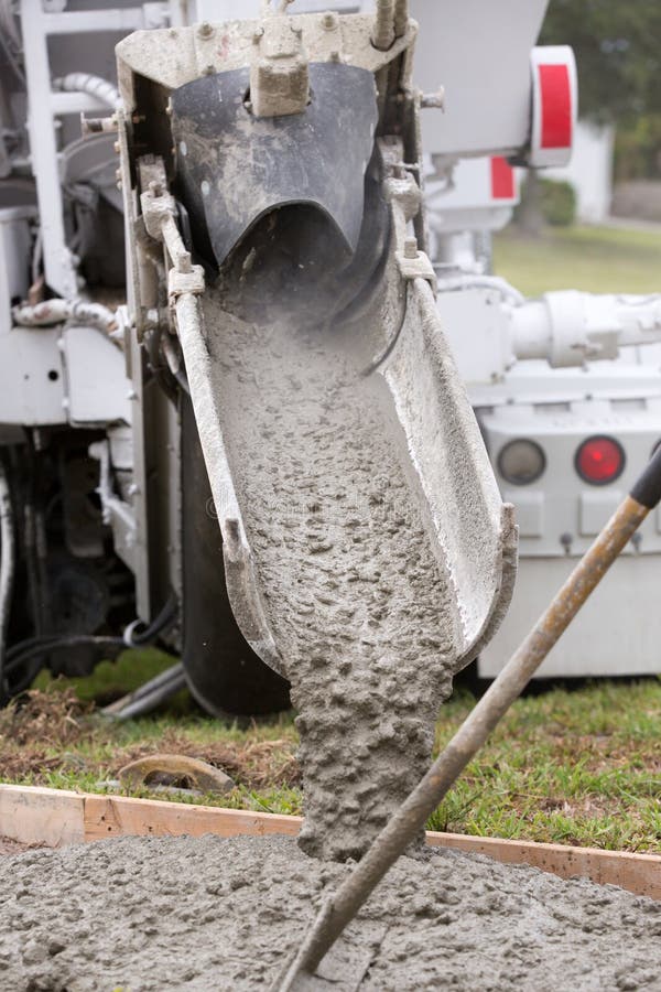 Cement Truck Pour Royalty Free Stock Photos - Image: 30864728