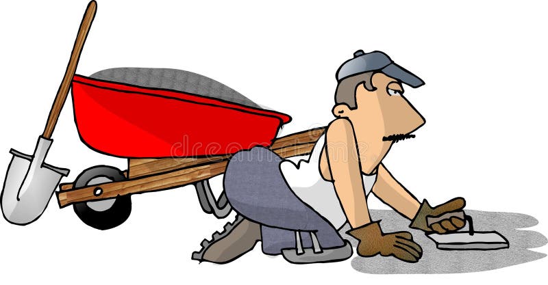 Cemente al hombre stock de ilustración Cemente al hombre stock de ilustración
