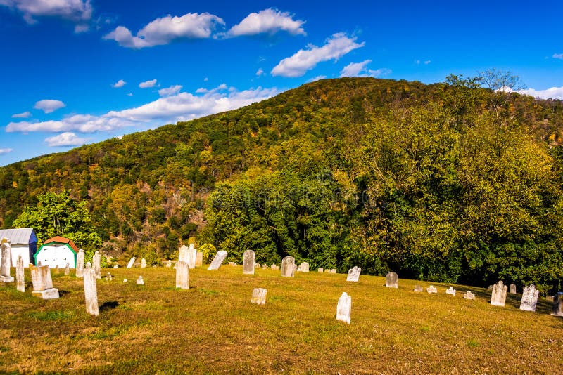 Cemetary in Harpers Ferry, West Virginia. Stock Image Image of