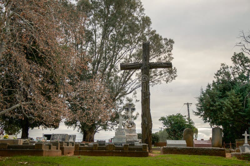 Cemetery Cross at Twilight