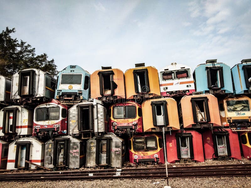 Foto de Assustador Trem e mais fotos de stock de Trem - Trem, Estrada de  ferro, Fotografia - Imagem - iStock