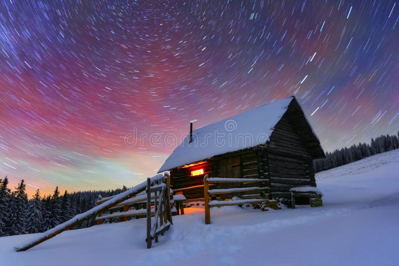 Cenário no inverno esta noite